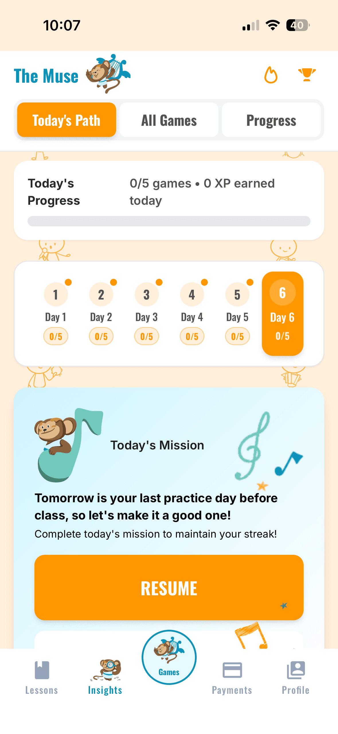 Interactive practice games for students